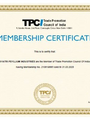 TPCI membership certificate